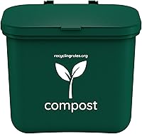 Vista 1 de Pequeño contenedor de compost verde para colgar en el contenedor de basura de cocina
