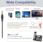 Wantek Computer Headset with Microphone, Headphones with Mic, PC Headset with Microphone Noise Cancelling 3.5mm Jack for iPhone, Gaming, Laptop, Mac, Skype, Online Classes - Clear Calls