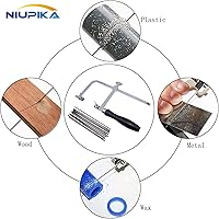 Vista 2 de Jeweler's Saw Frame Adjustable with 144 Blades Professional Jewelry Making Kit