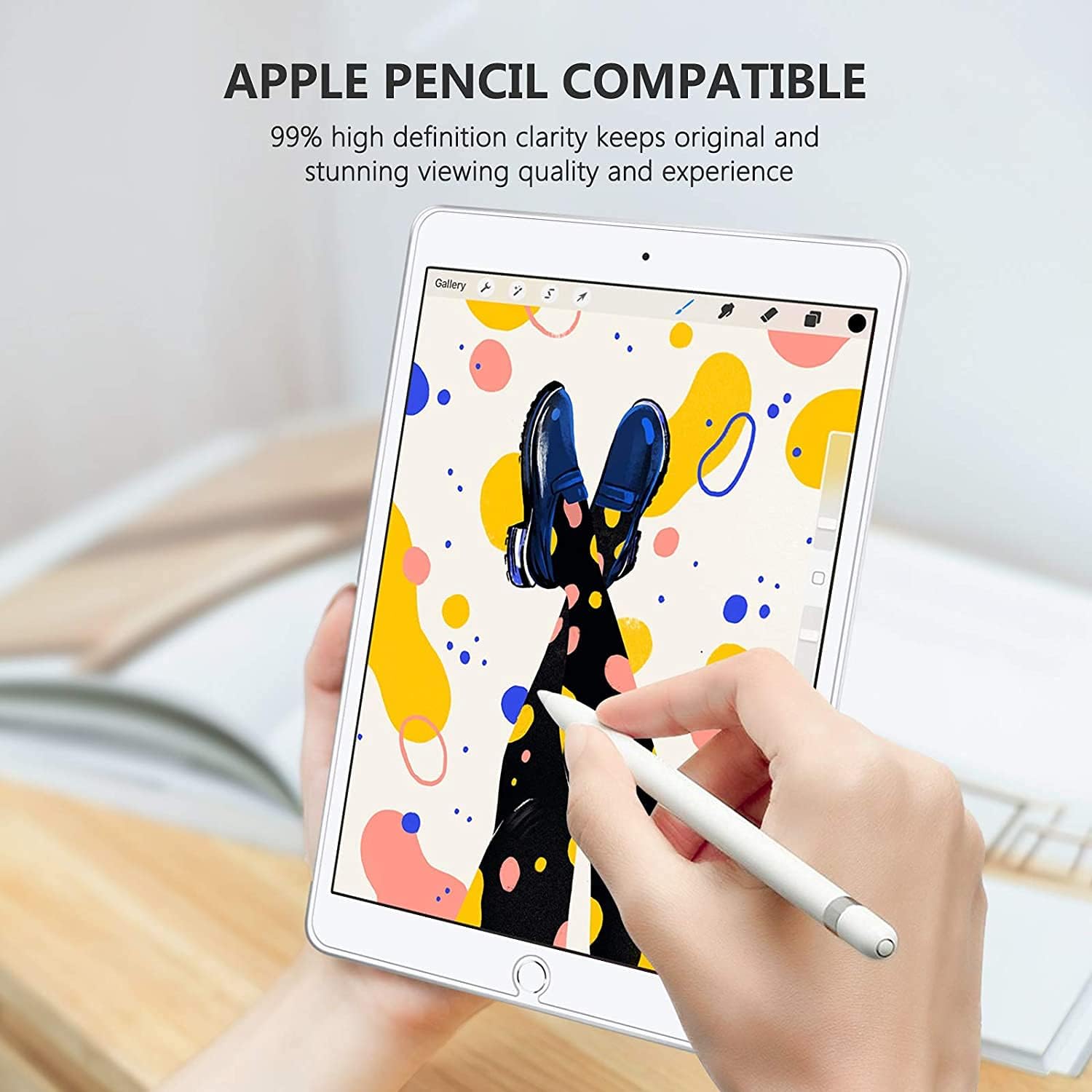 [2 Pack] SPARIN Screen Protector Compatible with iPad 9th 8th 7th Generation (10.2 Inch, 2021 / 2020 / 2019 Model), Tempered Glass / Anti-Scratch