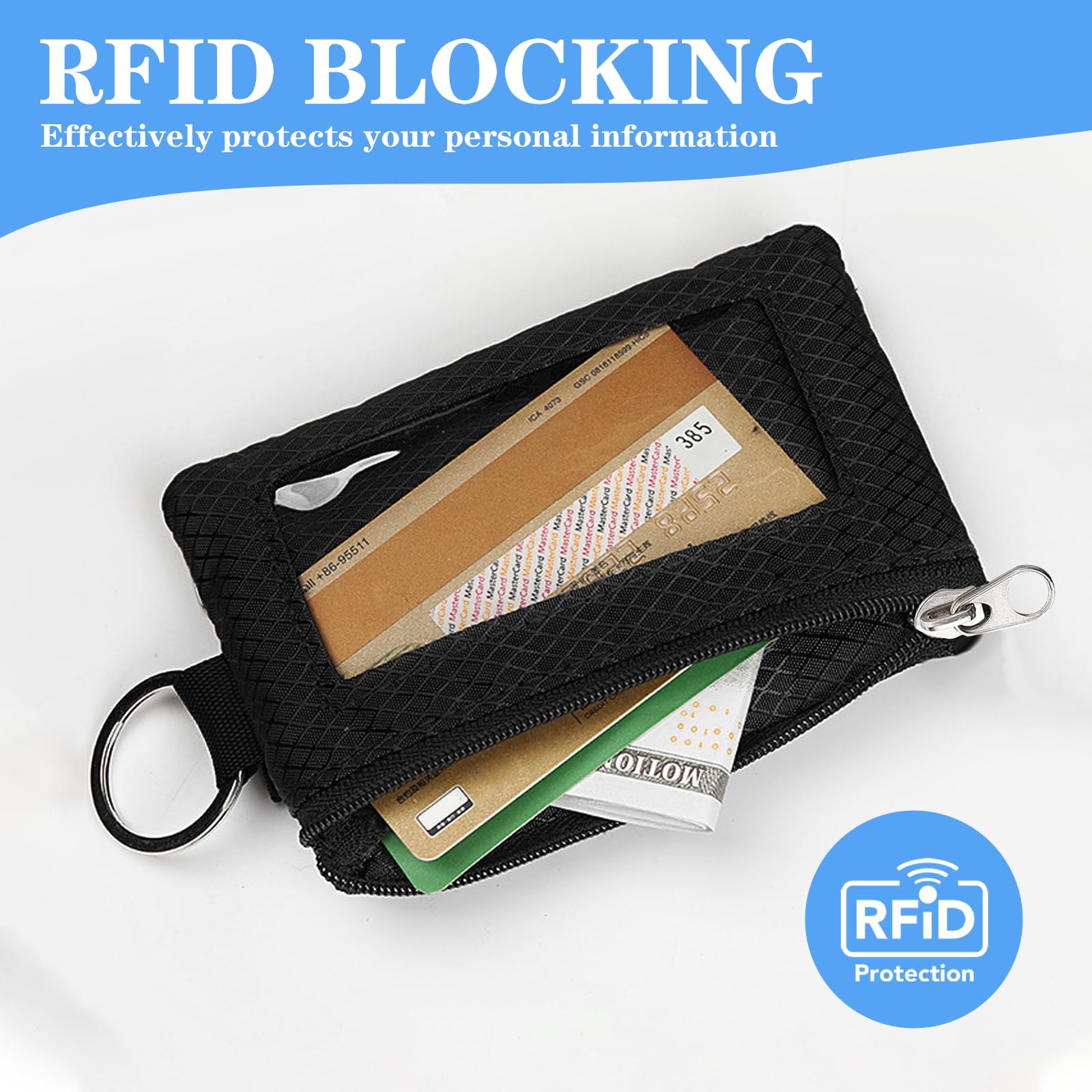Brustbeutel mit RFID-Schutz, Anti-Diebstahl Unisex Organizer Reisegeldbeutel, Wasserdicht Umhängetasche Klein, Brusttasche Mini für Herren Damen, Tasche für Reisepass Kreditkarten Münzen Geld