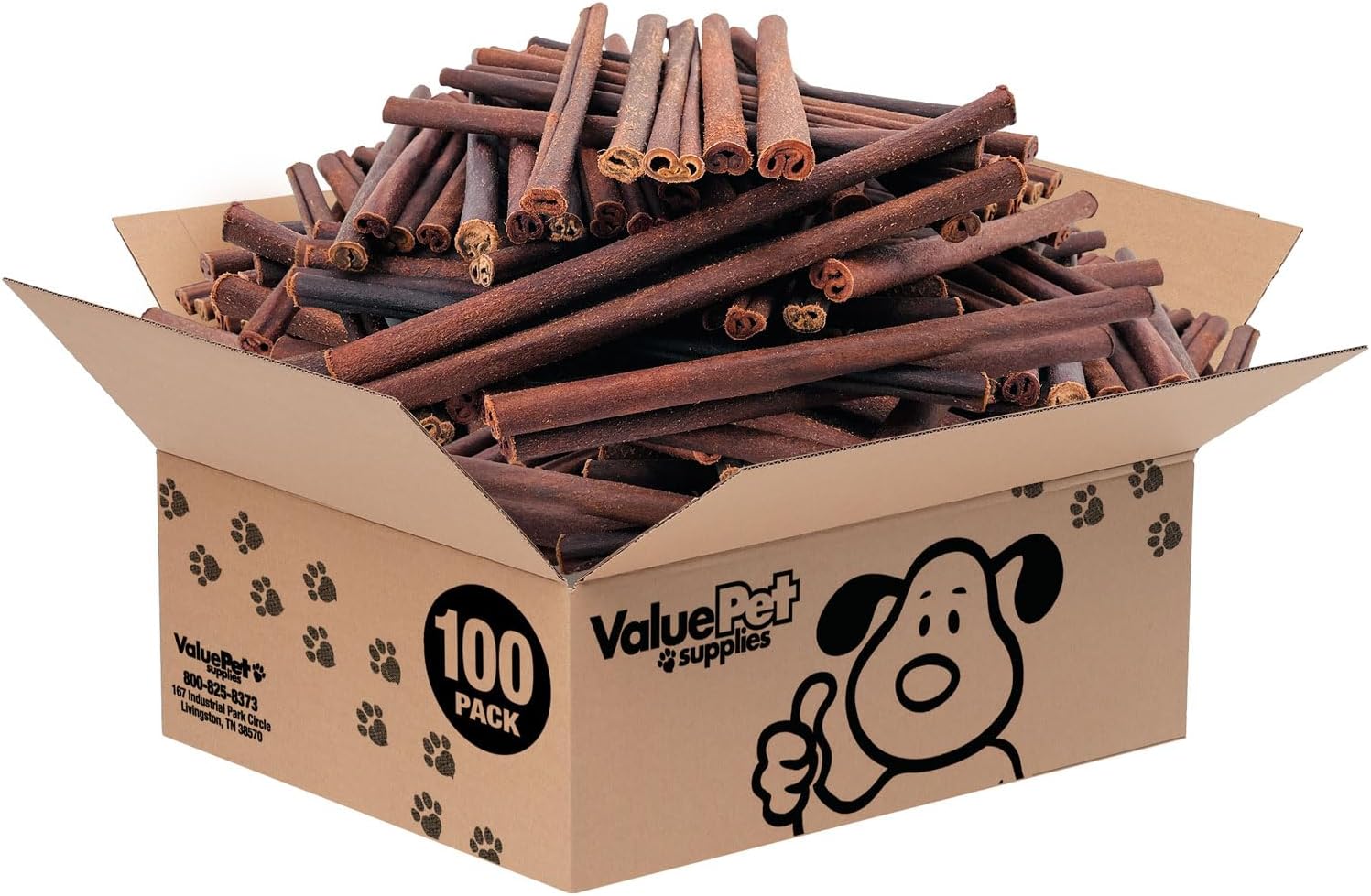 ValueBull Collagen Sticks for Dogs, 12 Inch Thick Chews, Natural Long-Lasting Dog Treats, 200 Count Bulk Pack - Supports Joints, Skin & Coat with Chondroitin & Glucosamine