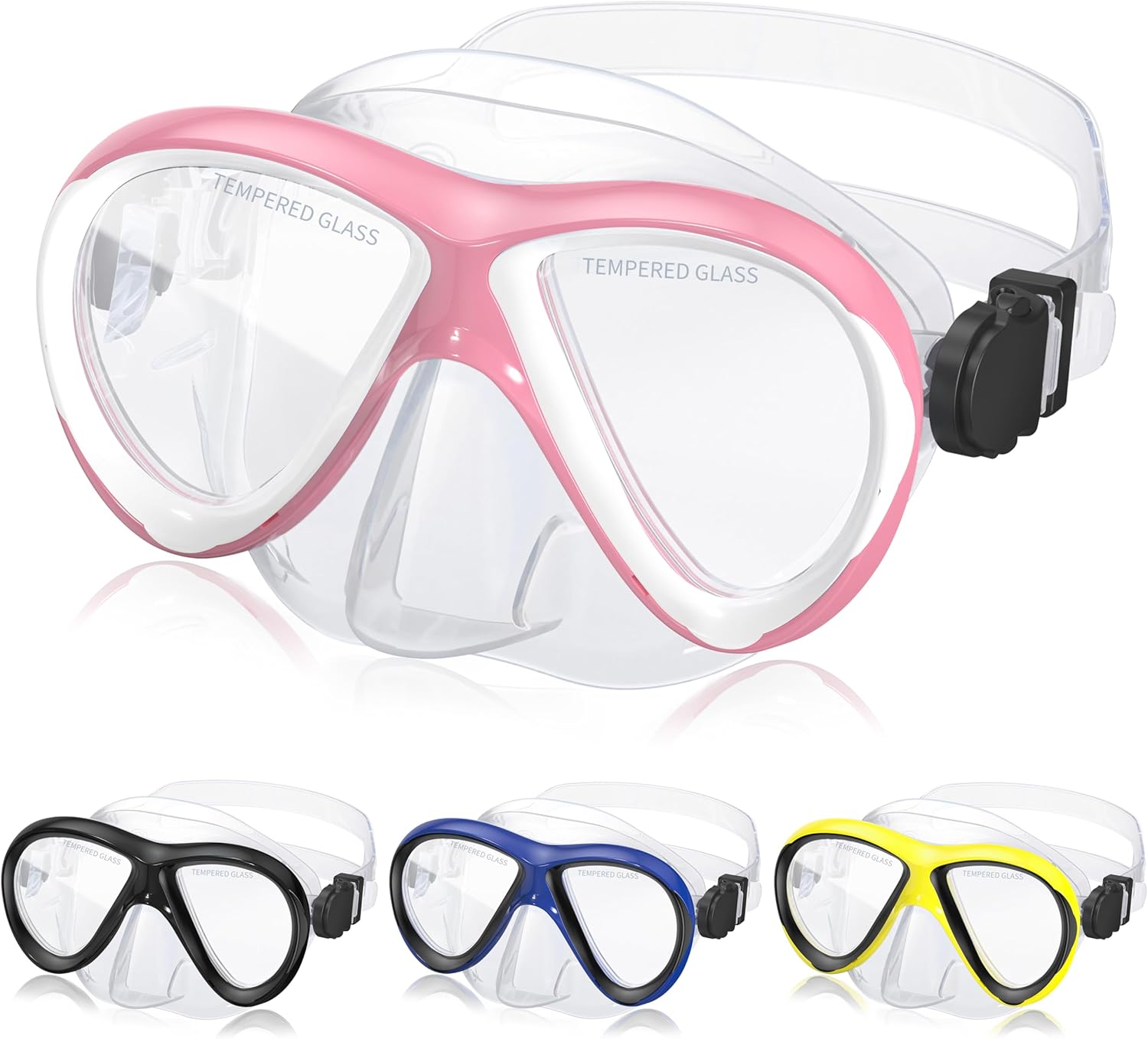 Kids Swimming Goggles Swim Mask with Nose Cover for Kids Youth5-15 | Anti-Shattered Lens UV Protection No-leak