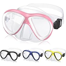 Swim Goggles with Nose Cover for Kids Youth 5-15 | Anti-Fog Anti-UV, No Leaking, Tempered Glass Lens, 180 Wide View, Includes Mesh Bag