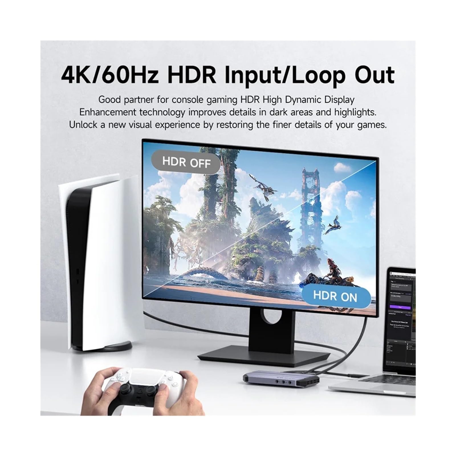 Scheda di acquisizione Video 4K a 60 Hz for Streaming e Giochi 4K 60FPS HDR VRR RGB Passthrough PD 100 W per Lo Streaming di Giochi e la Registrazione Multi-Sorgente(THB04-1080P60)