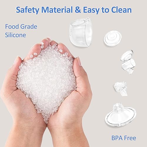 Miniatura 4 de Mcadero Extractor de leche eléctrico M5, 4 modos y 12 niveles, pantalla LED, extractor de leche manos libres, extractor de leche portátil (gris)