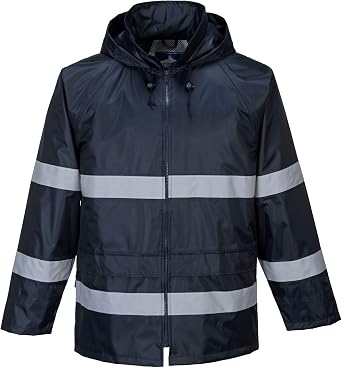 Portwest F440 Men's Hi Vis Waterproof Rain Jacket - Classic Iona Reflective Rain Jacket