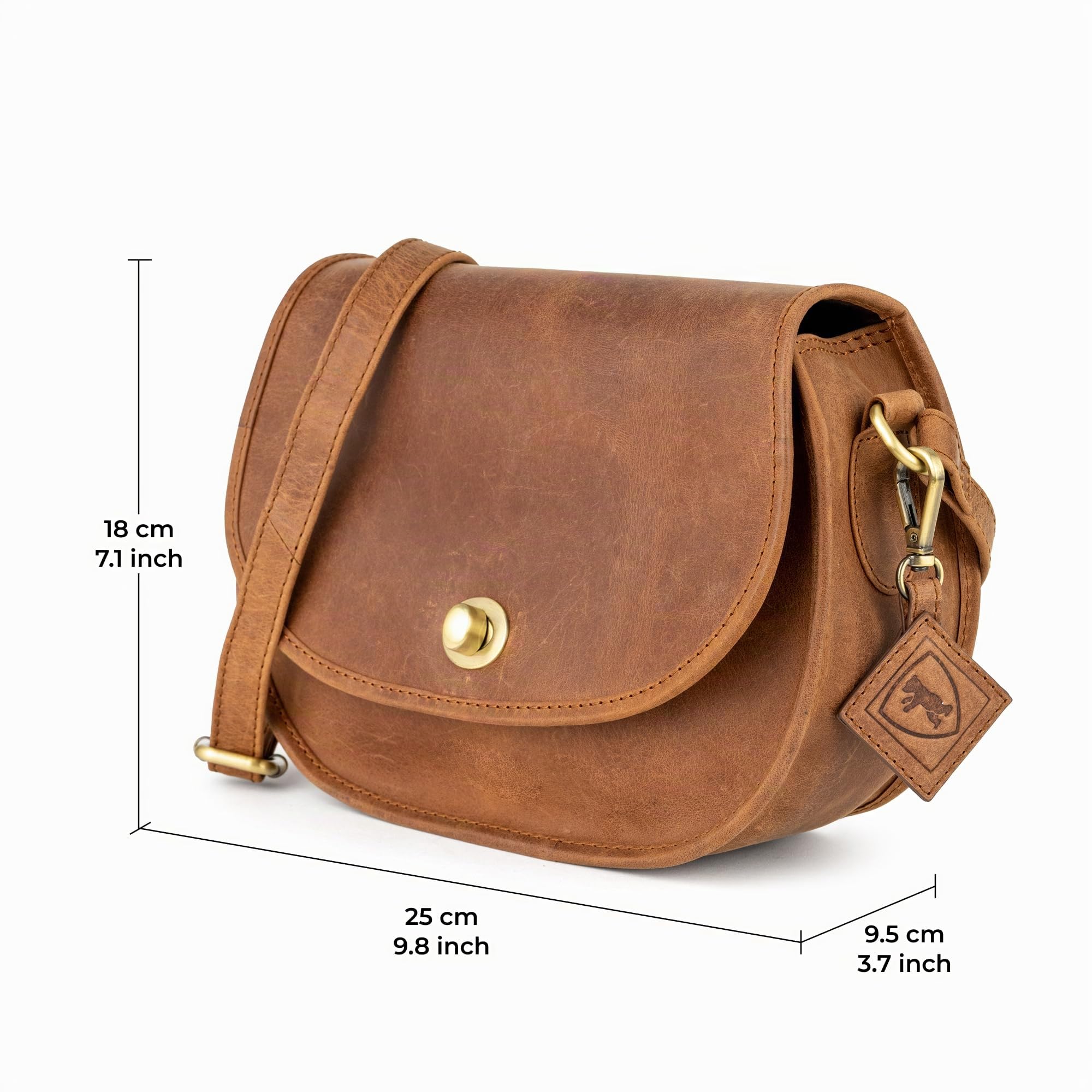 Berliner Bags Umhängetasche Pavia Vintage aus Leder für Damen - Braun