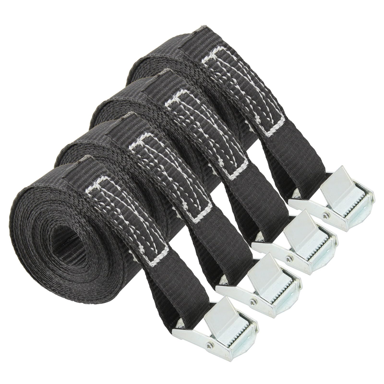 Tie Down Strap, 1100lb Lashing Straps Tie-Down Belt Car RV Motorcycle Bike with Metal Buckle Tow Rope Strong Ratchet for Cargo Lugga Bag(2pcs)