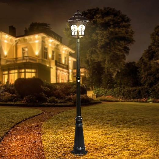 Generic GUOCC Creative Contemporary Collection Exterior Outdoor Post Lantern Waterproof IP55 Pillar Pole Lamp 1-light E27 Fence Park Villa Parking Gate Gazebo Column Light Decora Landscape Chapiter Lighting L photo 3