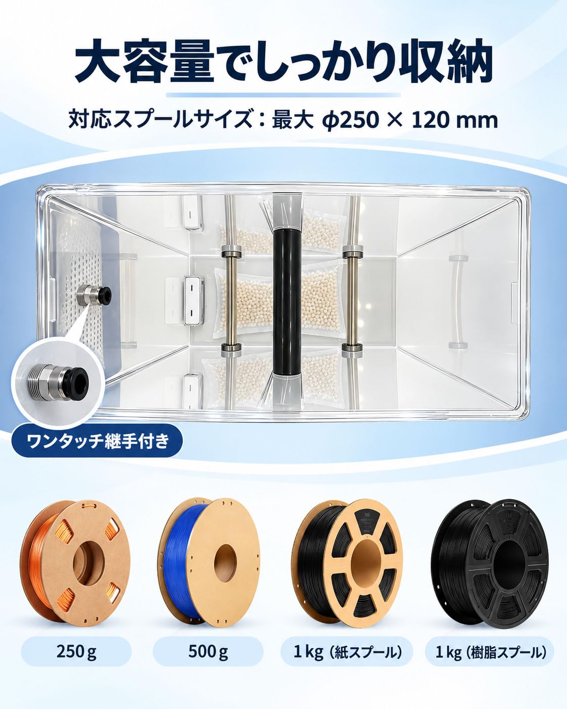 Amazon.co.jp: 3Dプリンターフィラメント乾燥ボックス フィラメント