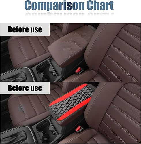 Miniatura 40 de Funda universal de cuero impermeable para consola central de automóvil, protector de caja de asiento para reposabrazos, accesorios de decoración