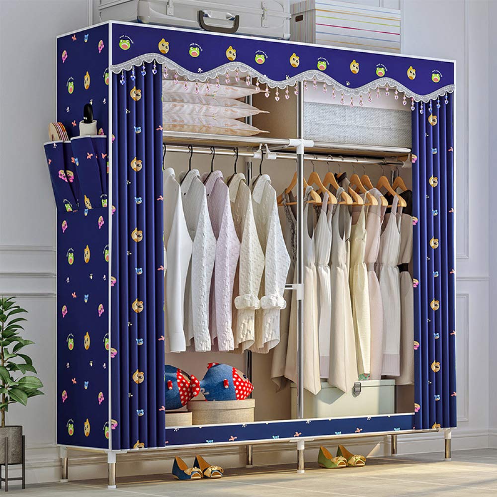 Garde-Robe double en acier de 25mm armoire de rangement 110x45x175cm