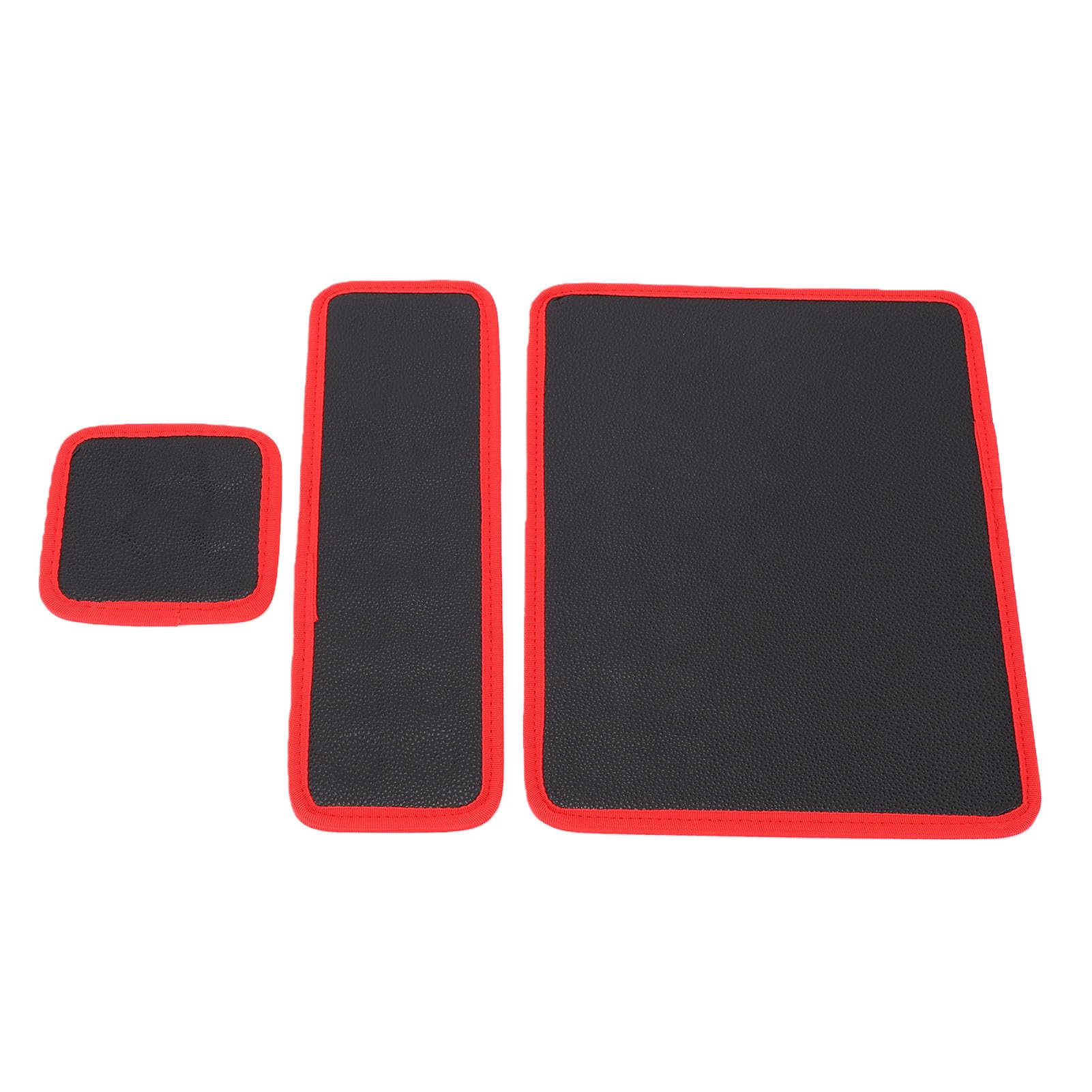 Keenso Magnetisches Werkzeugmatten-Set, Flexible Magnetunterlage mit PVC-Oberfläche, 3-teilige Rutschfeste Teilehalterschalen für die Organisation von Autoreparaturwerkstätten und Garagen
