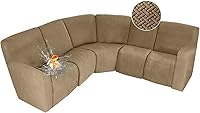 Vista 100 de ALIECOM Fundas 100% impermeables para sofá seccional reclinable en forma de L, fundas elásticas para esquinas de sofá reclinable seccional, funda