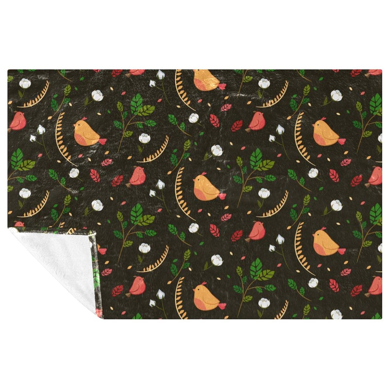 Couverture douce et chaude à motif feuilles pour pique-nique, camping et plage