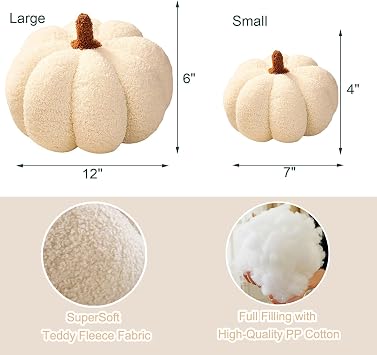 YRXRUS Pumpkin Pillows Halloween White Ghost Rugs