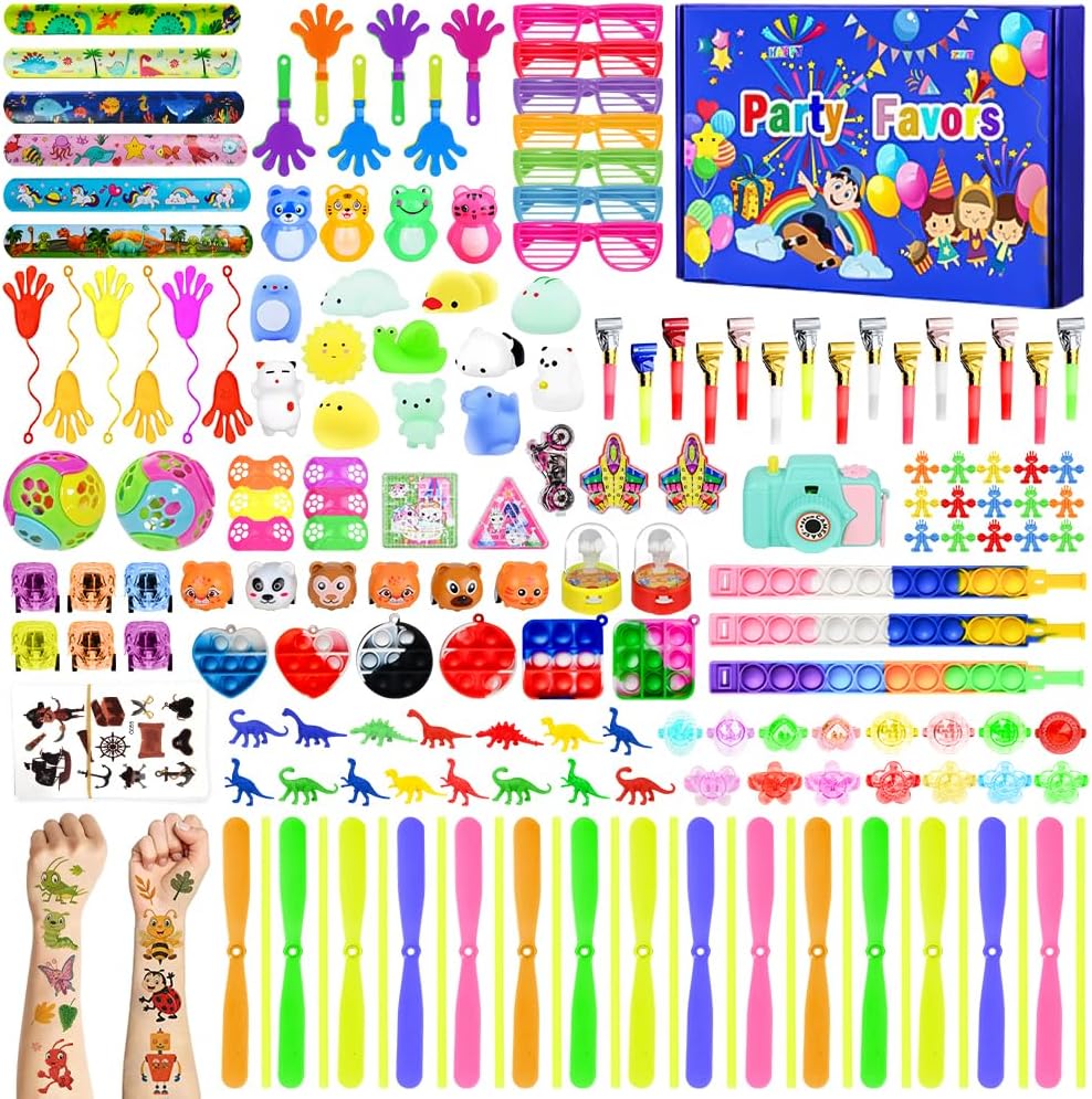SKEFOLI 162 PCS Party Favor for Kids Goodie Bags Stuffers,fidget toys bulk，Small Fidget Toys Pinata Fillers，Carnival toys party favors，Birthday Gifts，party favors for kids