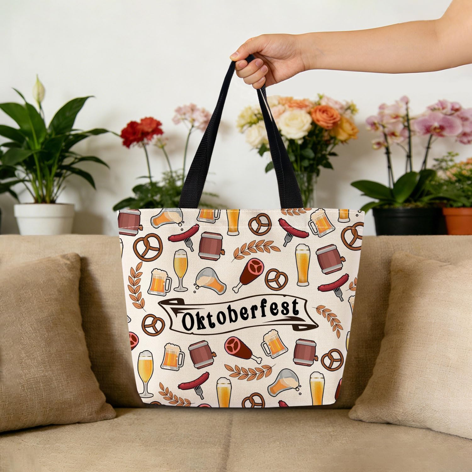 Oktoberfest Reusable Grocery Tote Bag