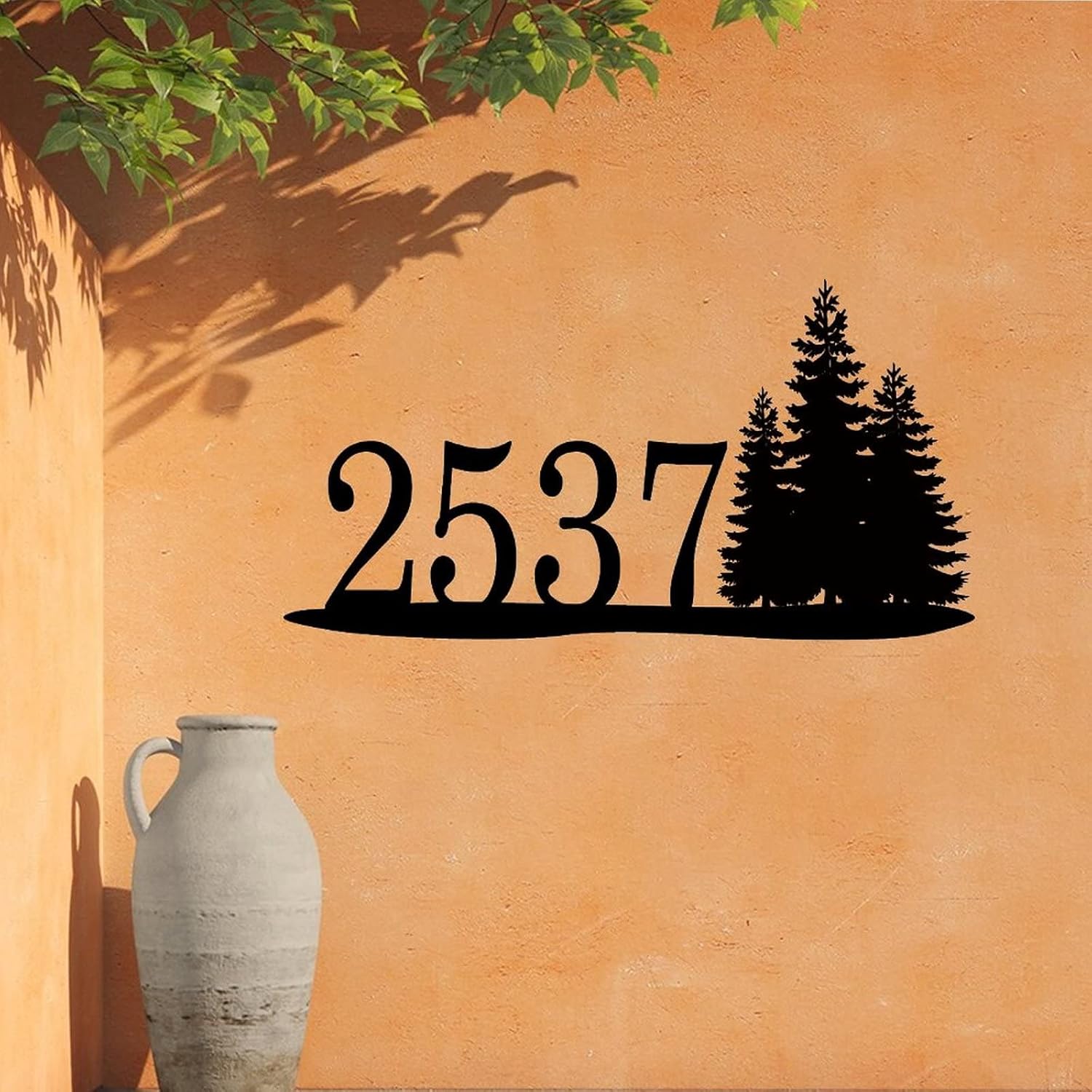 Custom Door Number Sign Metal Wall Art Modern Mailbox Address Numbers, Mailbox Number Personalized Address Signs, Metal Sign Door Hanger | Outdoor Metal Sign | Wedding Gift | Housewarming Gift, 22in