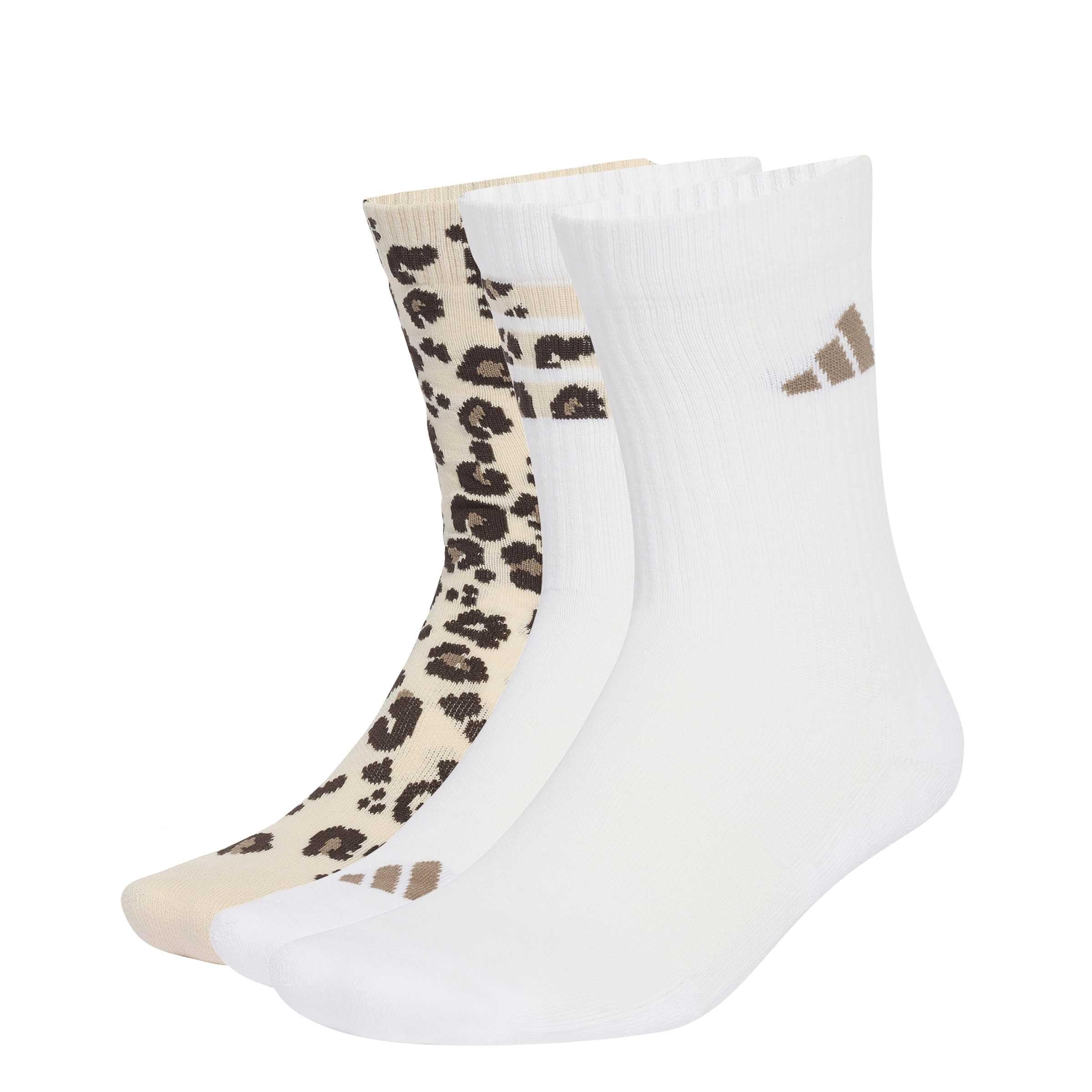 Adidas Unisex Beige Graphic Socks Leo (X3)