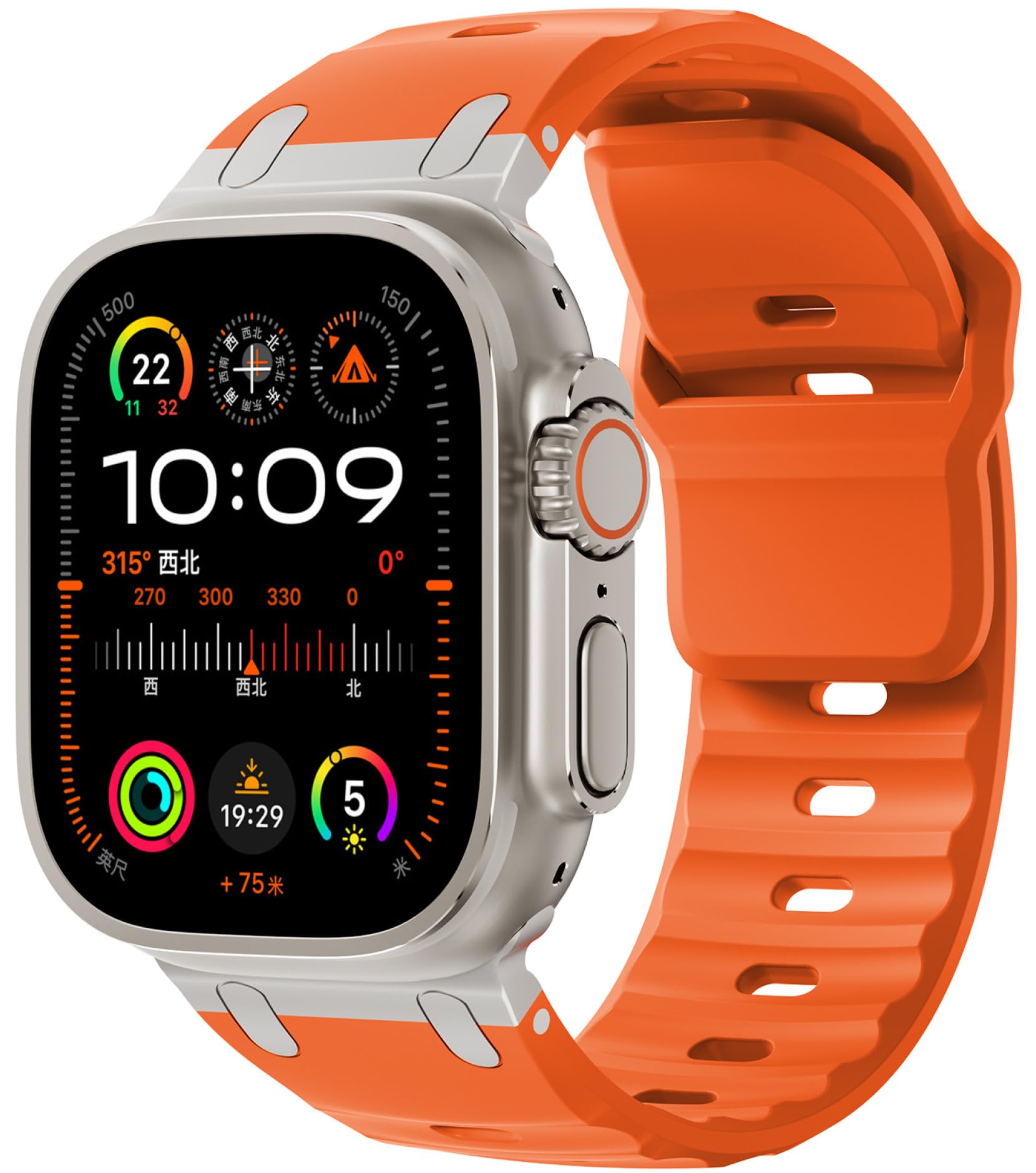 Sport Bands for Apple Watch Ultra 3 2 1 Band 49mm 46mm 45mm 44mm 42mm Women Men,Rugged Wide Silicone Waterproof Wristbands with Metal Adapter Strap