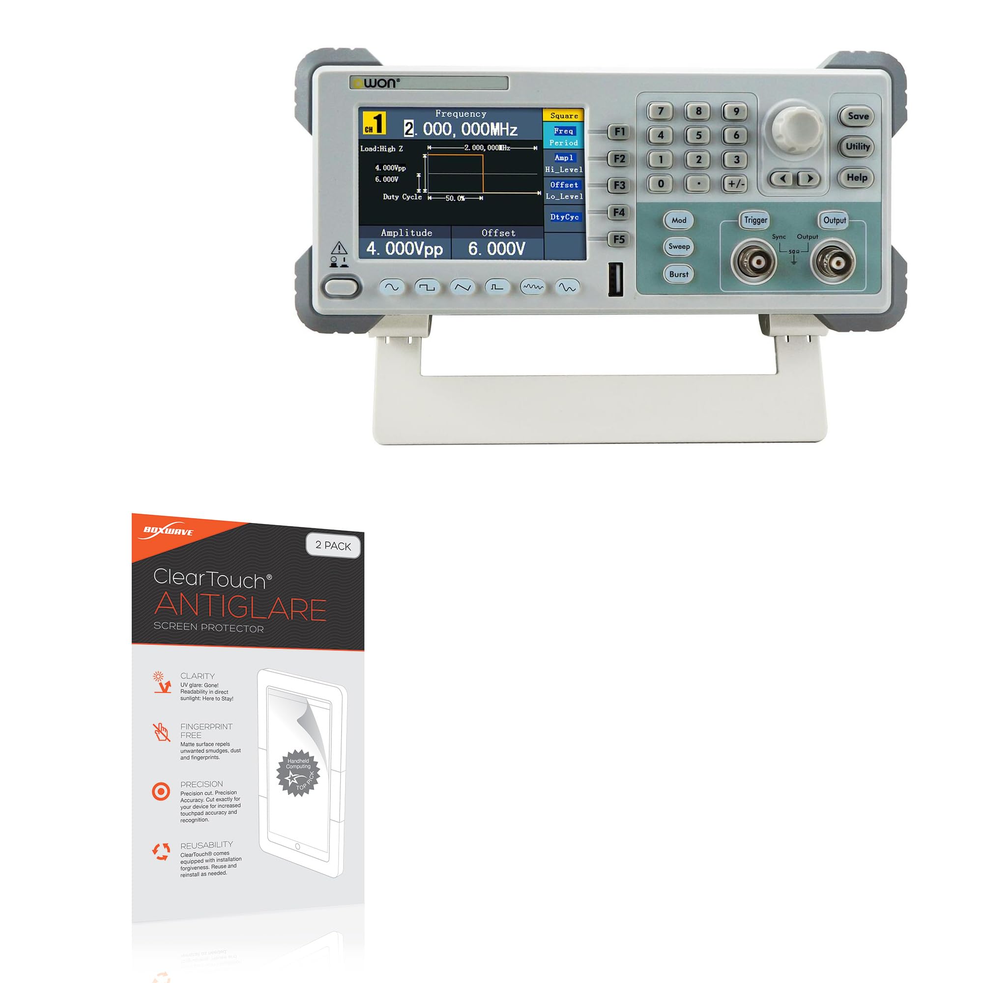 BoxWave Screen Protector Compatible with Owon AG051 - ClearTouch Anti-Glare (2-Pack), Anti-Fingerprint Matte Film Skin