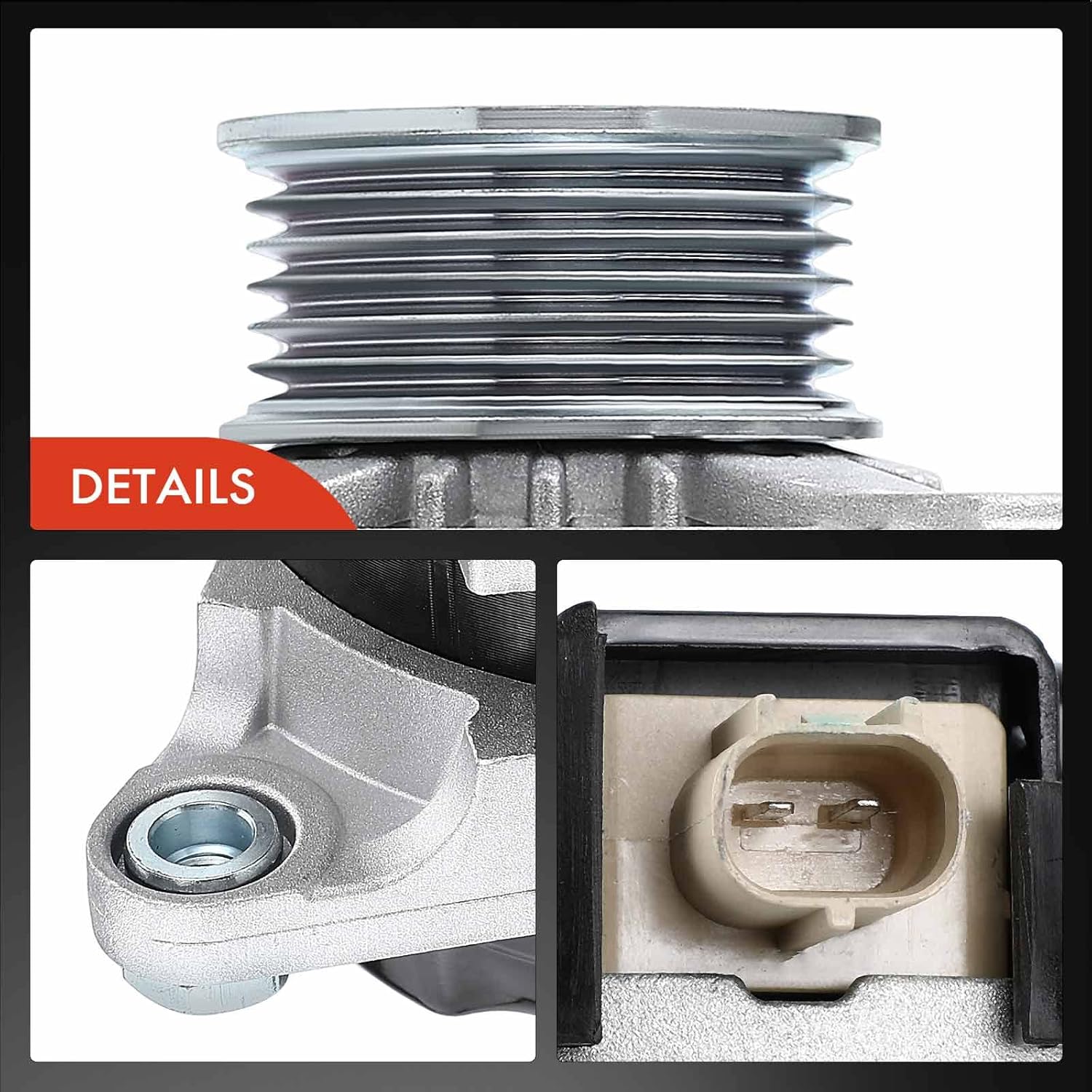 A-Premium Alternator Compatible with Jeep Commander 2006 V8 5.7L, Grand Cherokee 2005 2006 V8 5.7L, Grand Cherokee 2006 V8 6.1L, 12V 160A Clockwise 6-Groove, Replace# 56044380AH 56044380AC