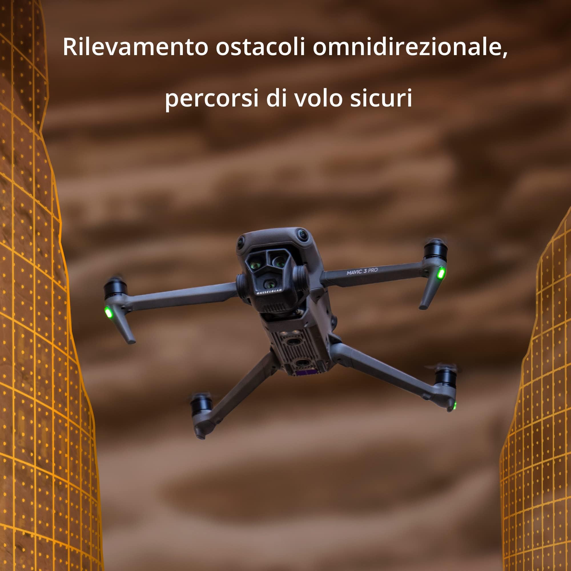 DJI Mavic 3 Pro Fly More Combo con DJI RC Pro (schermo ad alta luminosità), fotocamera Hasselblad con CMOS 4/3, 3 batterie, Stazione di ricarica, Set di filtri ND ecc. Drone con fotocamera per adulti