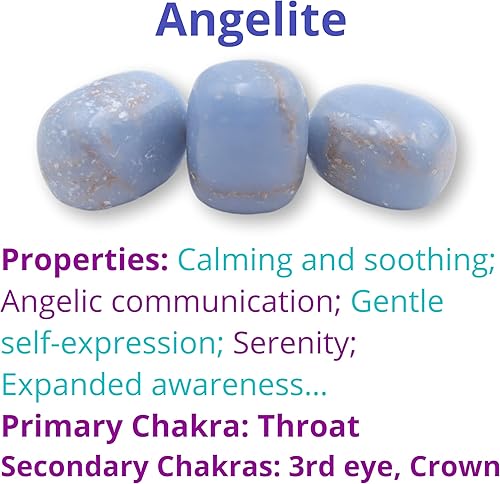 Miniatura 5 de NatureWonders - 9 piedras curativas de Angelita caída, color natural, acabado con cera de abeja, calmante y calmante comunicación angelica