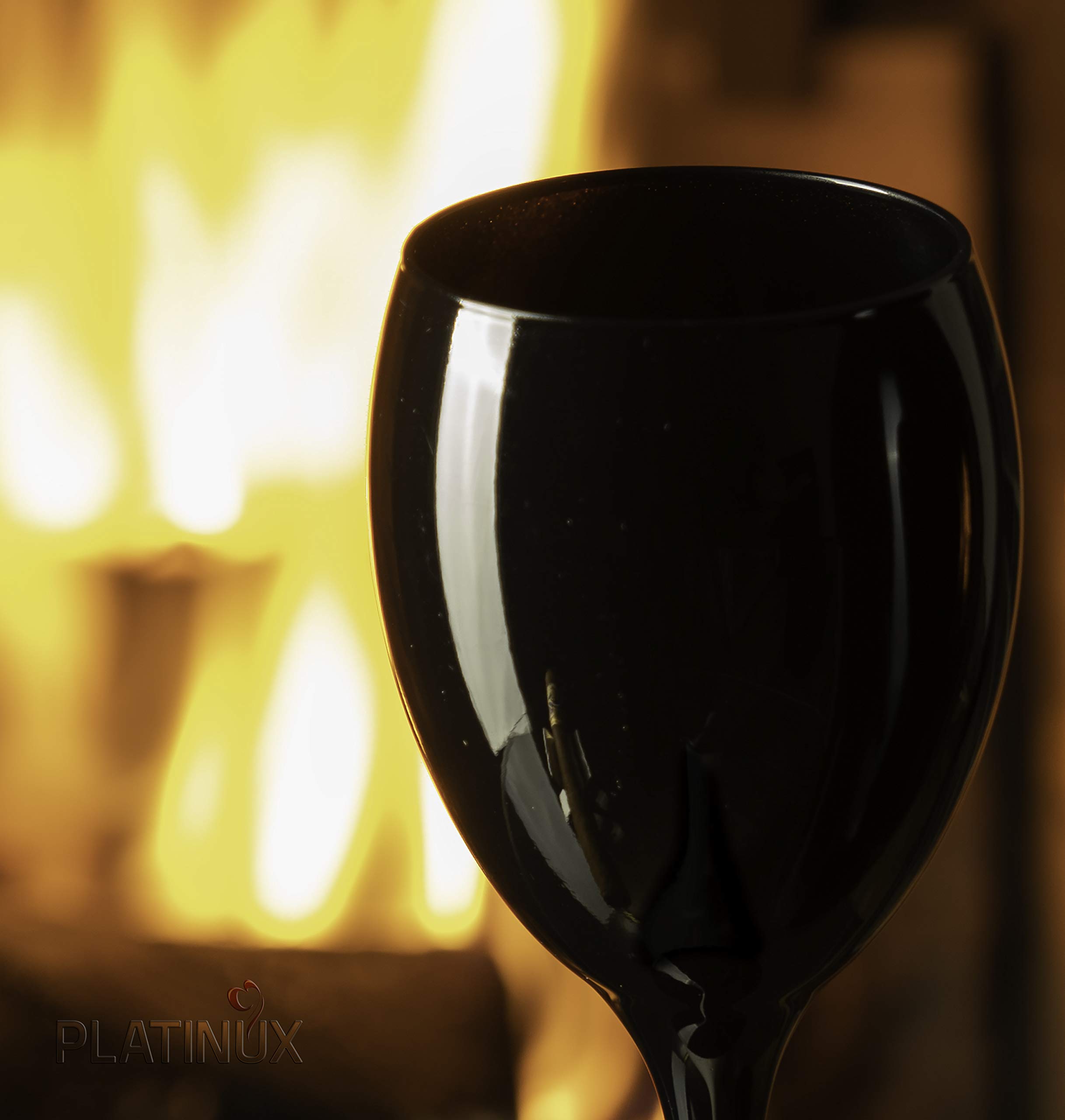 Lot de 6 verres à vin Platinux - Noirs Verre à vin blanc de 320 ml.
