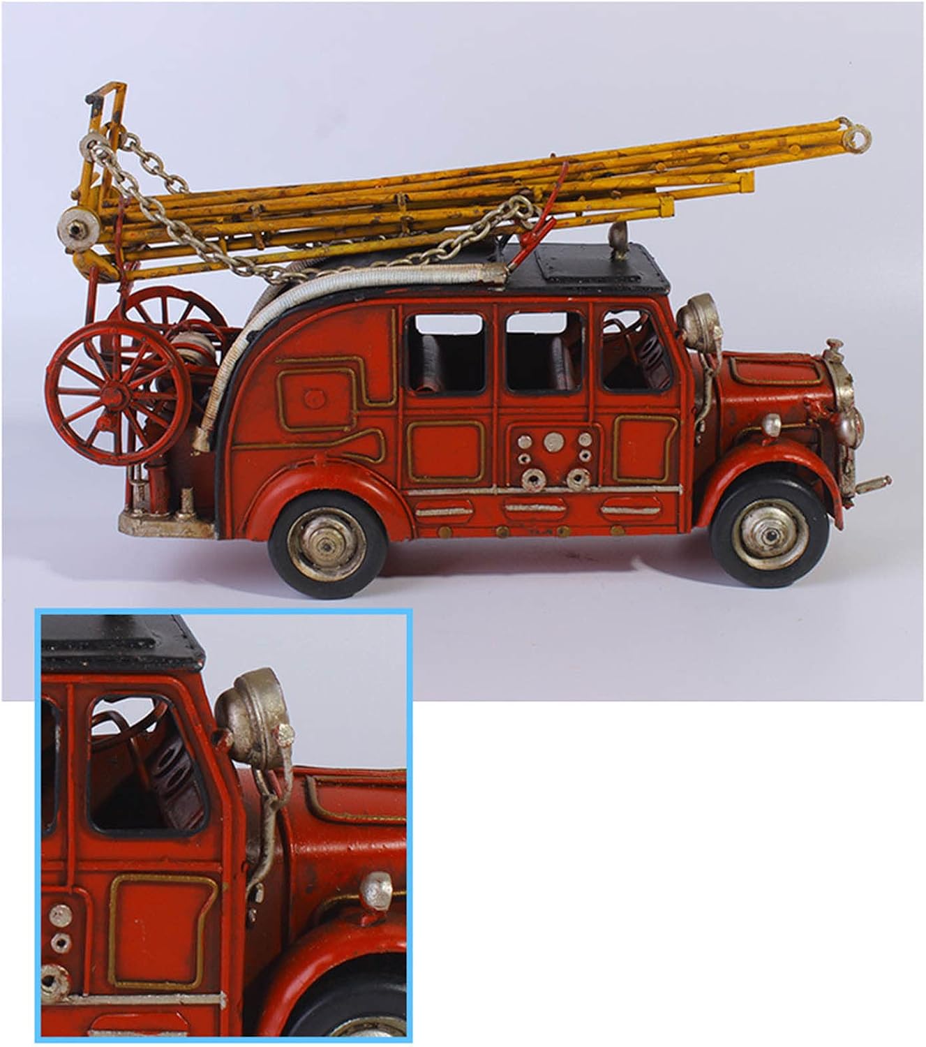 Vintage Truck Ladder Model Wrought Iron Ornament Desktop for Home Bedroom Dormitory Living Room Decor Vintage Truck Model