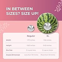 Vista 4 de SILVERETTE® The Original Silver Nursing Cups, Nipple Covers for Breastfeeding Essentials, Model Number: 7300,Pure 925 Silver Nipple Shields for