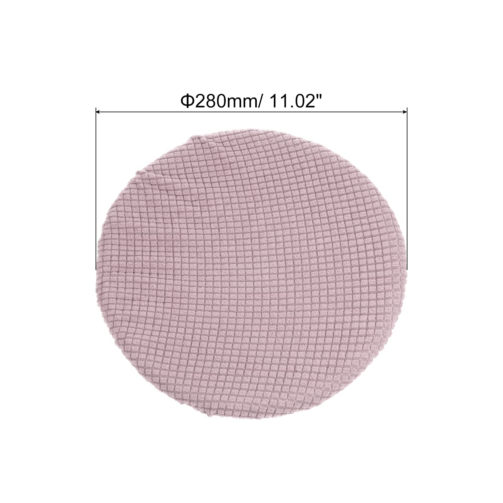 PATIKIL 11" Round Bar Stool Cover, Washable Elastic Stool Cover for Diameter 11"-13" Chair, Light Pink - Image 2