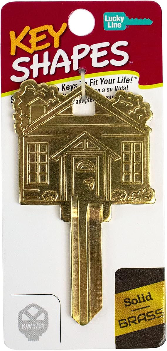 Lucky Line Brass House Key KW1/11 (B405K)