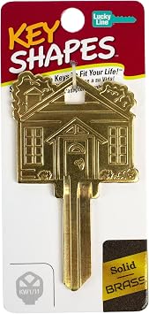 Lucky Line Brass House Key KW1/11 (B405K)