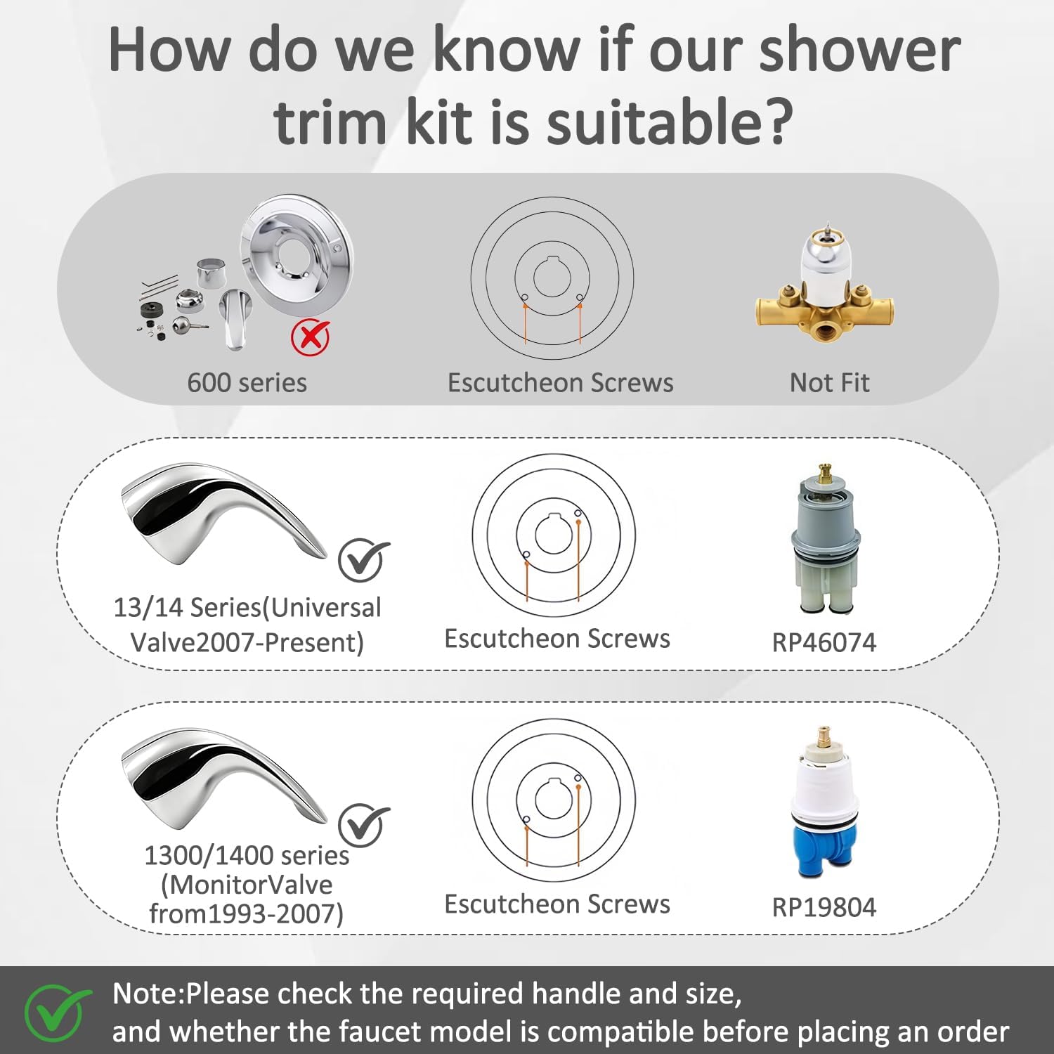 Shower Handle Replacement,RP48717 Delta Shower Handle,Metal Handle Kit | for Delta 13/14 Series Tub Faucet,Compatible with Delta Shower Handle Monitor Faucet,Chrome
