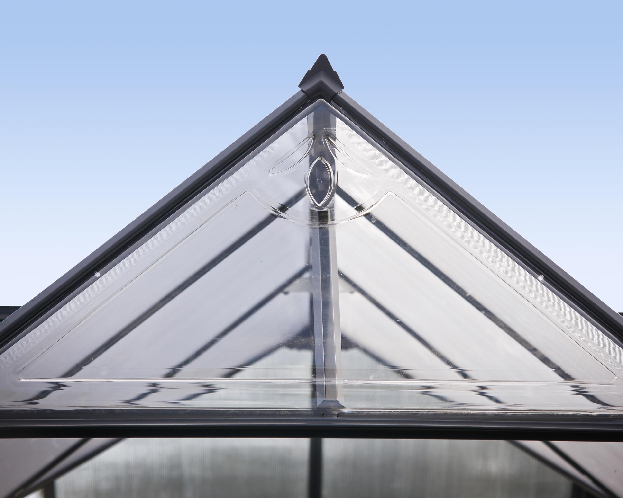 Canopia by Palram Gewächshaus gross Victory Orangery Treibhaus 365x305 cm Aluminium Grau Tomatenhaus Polycarbonatplatten UV-beständig