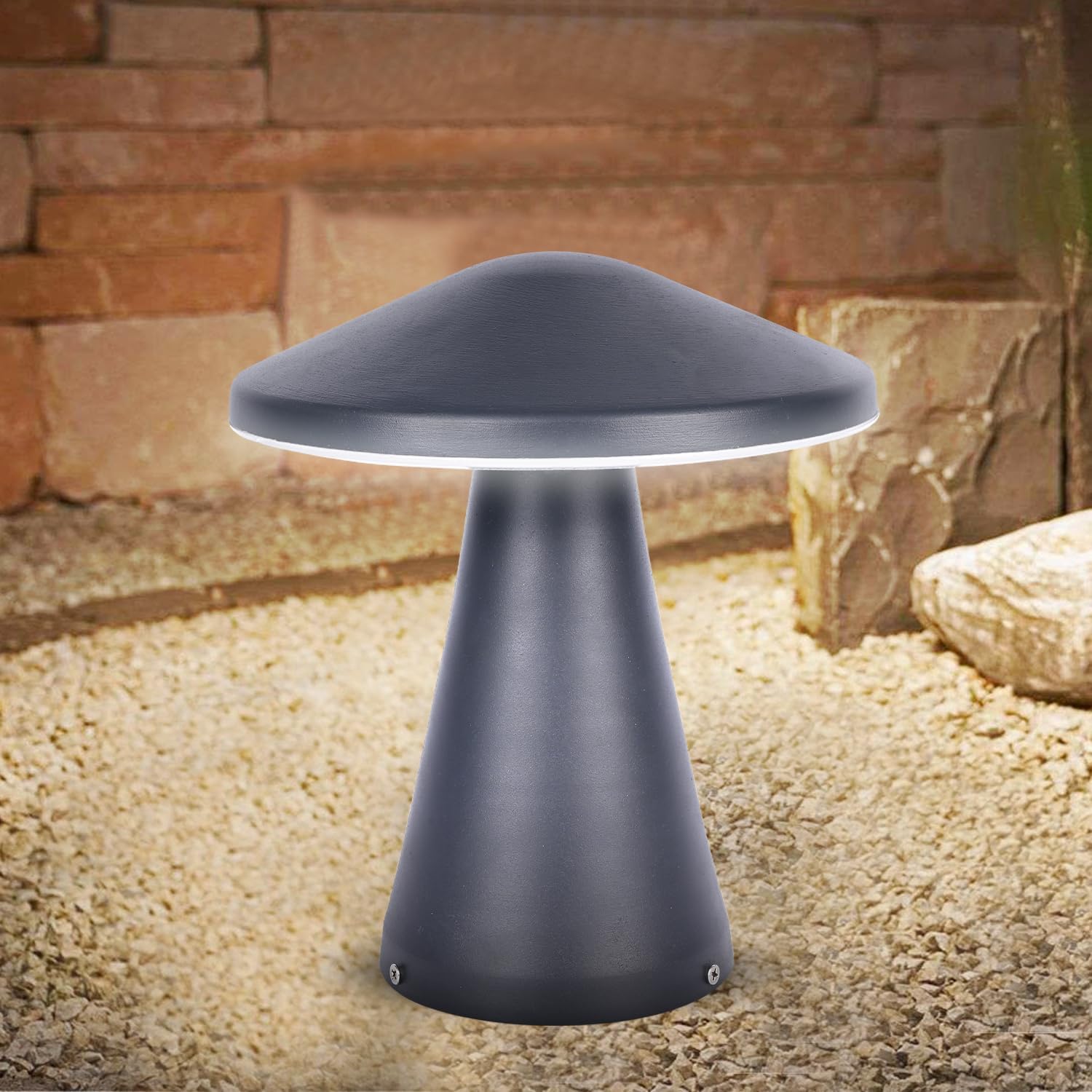 twixle Mushroom Shape Waterproof 12W LED Gate Light Outdoor Pillar Lamp Decor Lighting Exterior Fixtures for Home Entrance/Garden/Compound Boundary (Pack of 1) (Warm White)-image-26