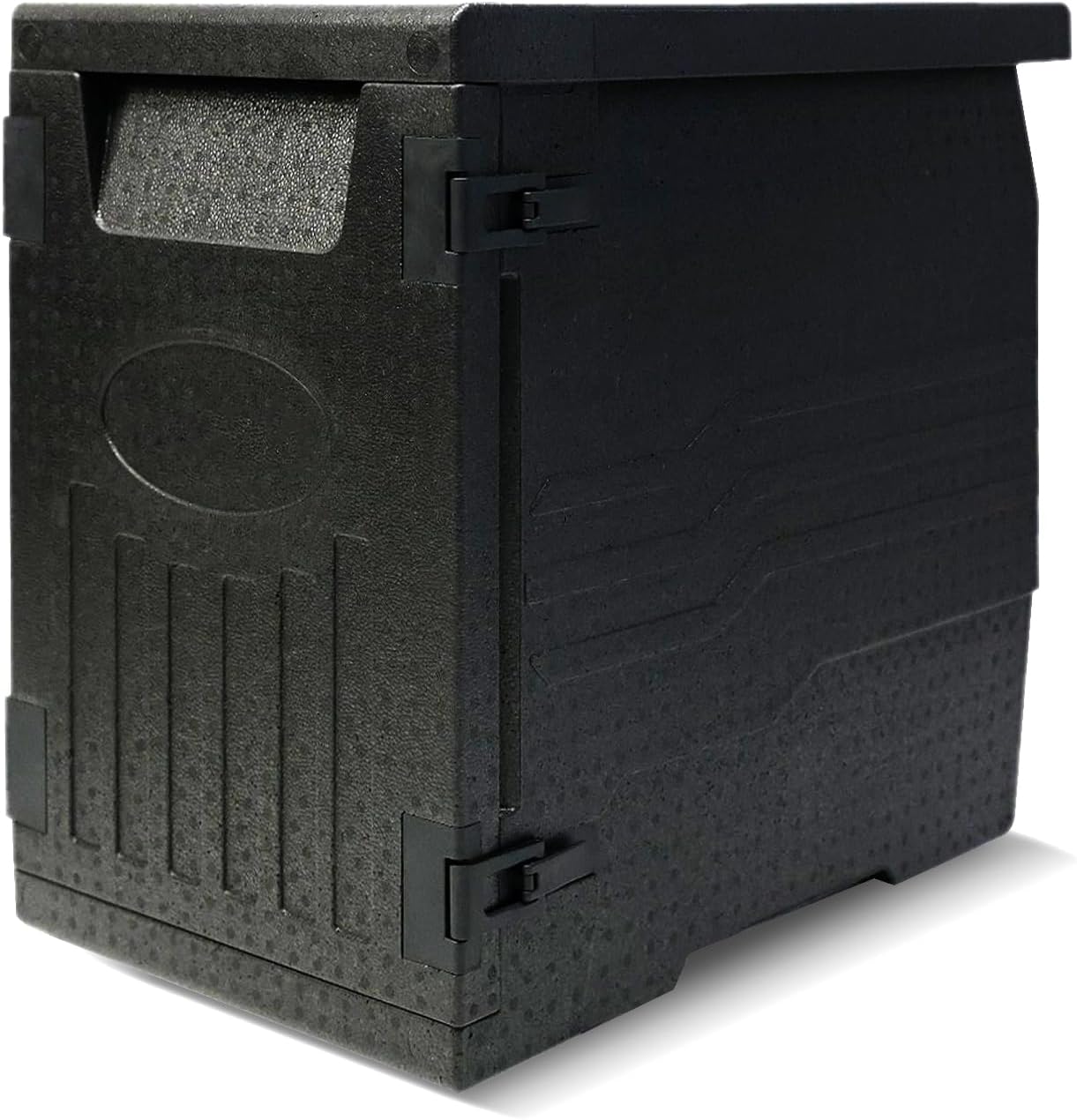 Goplus 91 Qt Insulated Food Pan Carrier, Lightweight Front Loading Food Warmer Cooler w/Safety Buckles and 12 Shelf Dividers, Non-Electrical Stackable Hot Box for Catering Buffet Outdoor Event (1)