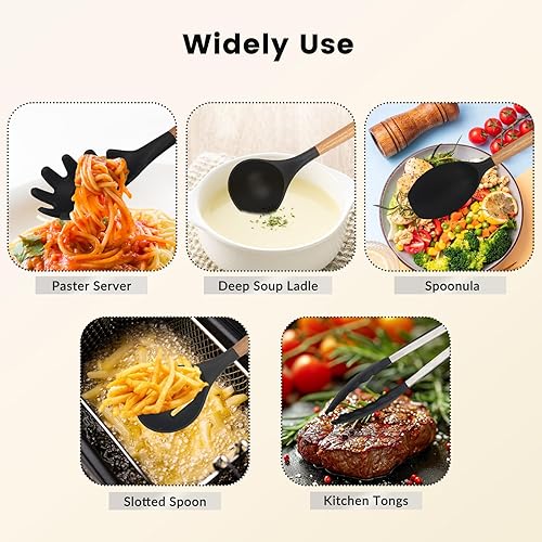 Miniatura 6 de Daily Treasures Juego de utensilios de cocina de 12 piezas, juego de utensilios de cocina con soporte de almacenamiento, herramientas de cocina