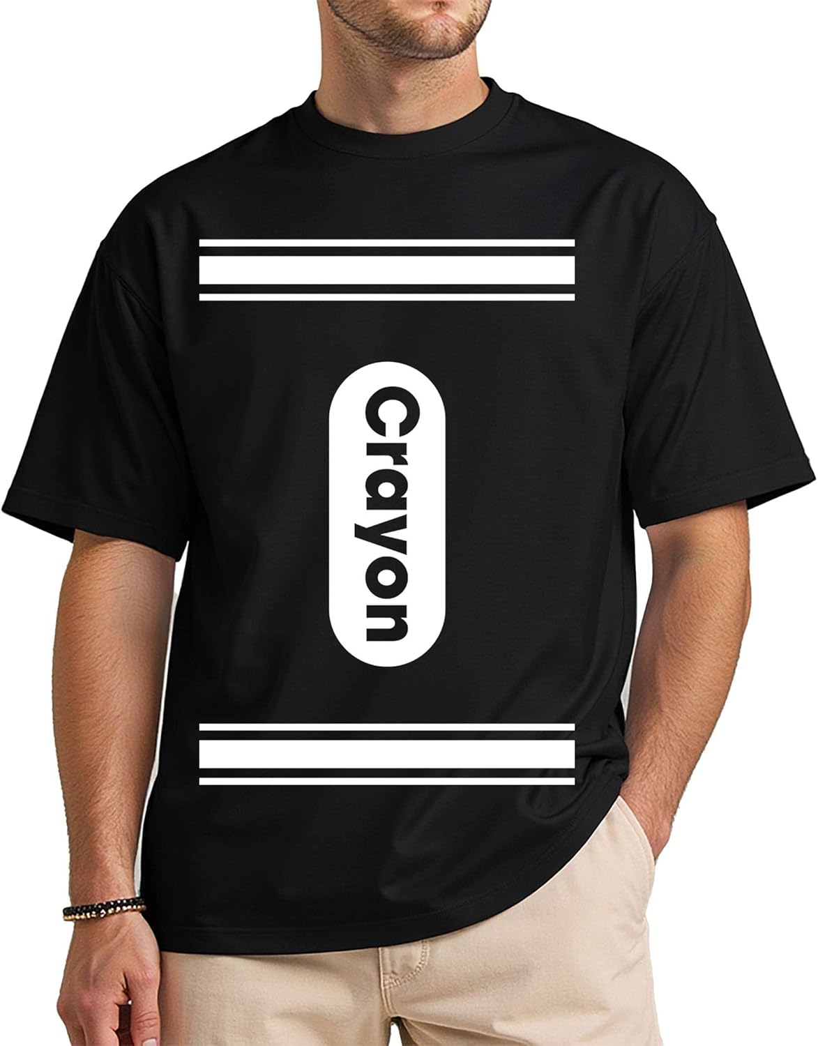 Funny Crayon Halloween Shirt, Unisex Costume T-Shirt for Adults and Teens