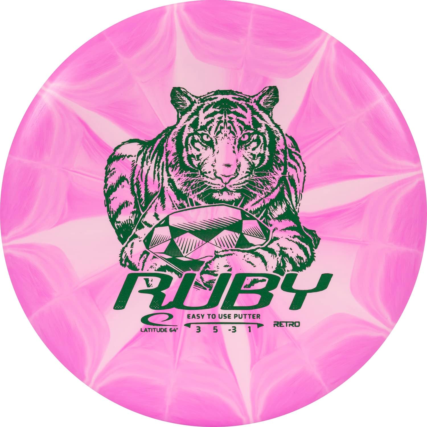 Latitude 64 Beginner Retro Burst Disc Golf Starter Set | Set Includes a Retro Ruby, Retro Pearl, and a Retro Diamond | Disc and Stamp Colors Will Vary (3 Discs)