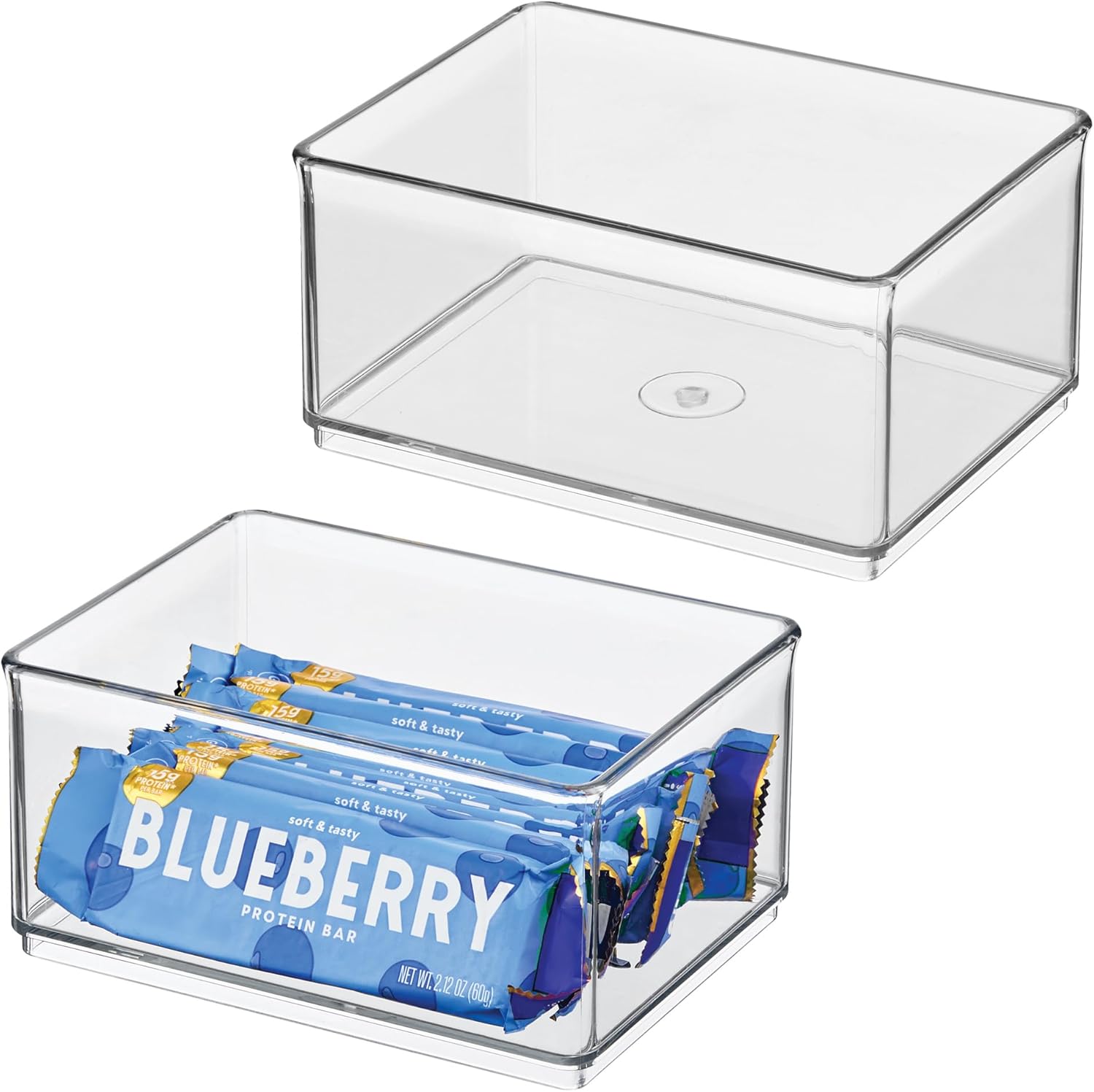 iDesign Tall Inner Organizer Bin - Fits Inside Large Plastic Storage Bins, Clear, Made in USA