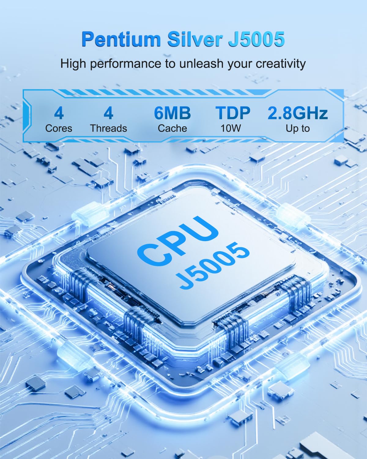 FANPEEC Lüfterloser Mini PC J5005 (bis zu 2,80 GHz) 16GB DDR4 512GB MSATA SSD, Industrie PC HD + VGA, WiFi5 BT4.2, Lüfterloser Mini Computer Win11 Pro, 2xRS232 COM, 4xUSB, TPM 2.0, Power On Auto
