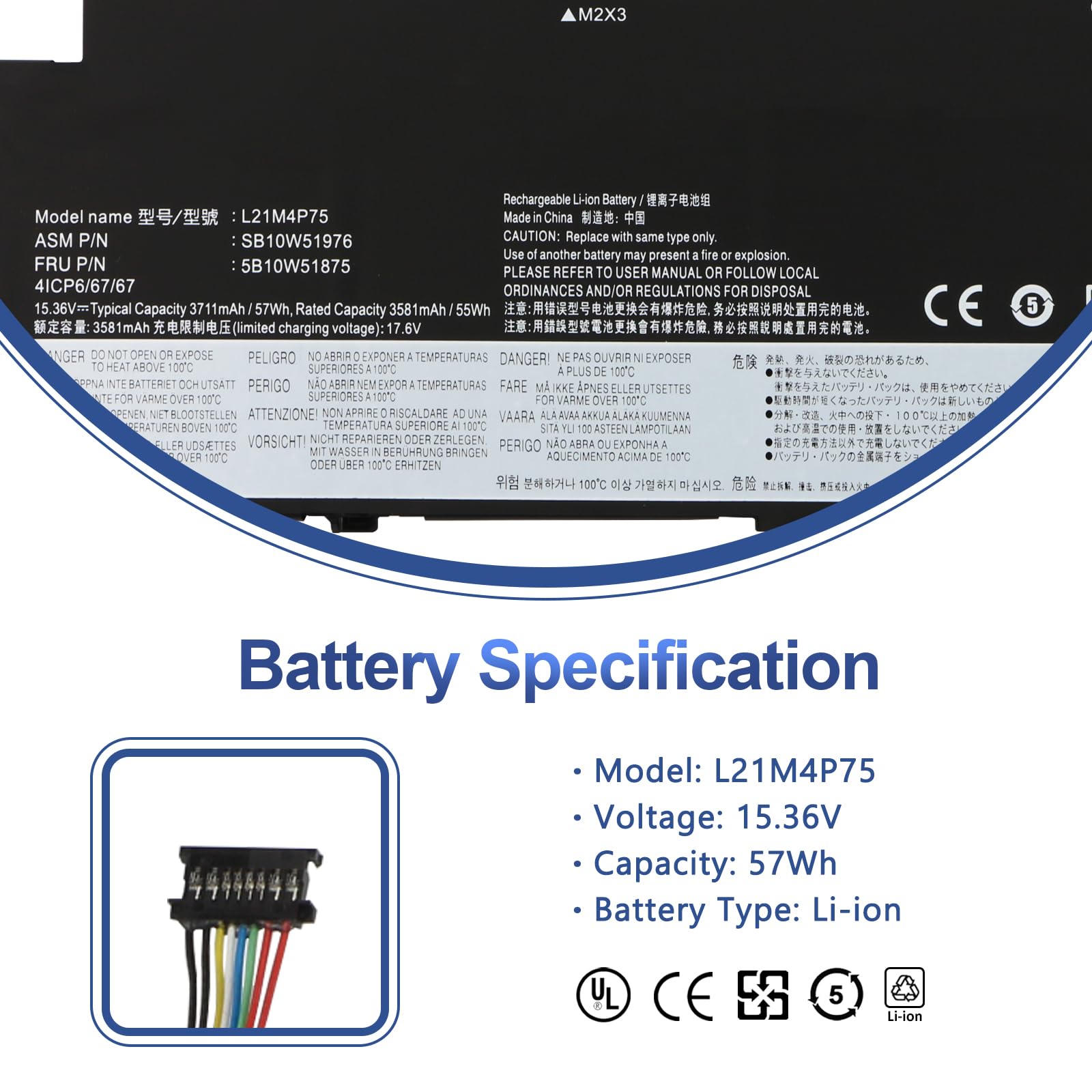 Amazon.com: L21M4P75 L21B4P71 L21L4P73 L21D4P74 Laptop Battery 
