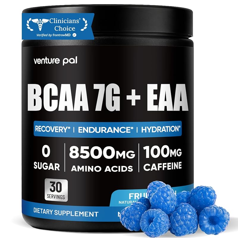Venture Pal BCAA + EAA em pó, 7 g de BCAAs e 8,8 g de EAAs, 360 g