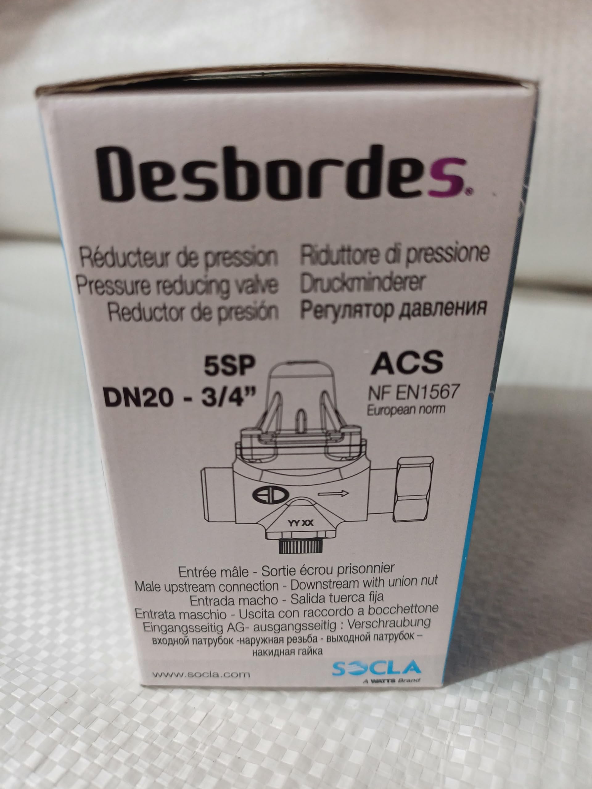 réducteur de pression - securo 5 sp - mâle / femelle - diamètre 20 x 27 mm - desbordes 149b7312