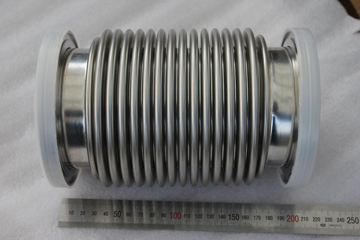 1pc ISO 100 Flexible Bellows Hose 8" Long, 316L Stainless Steel Vacuum Hose for Applications