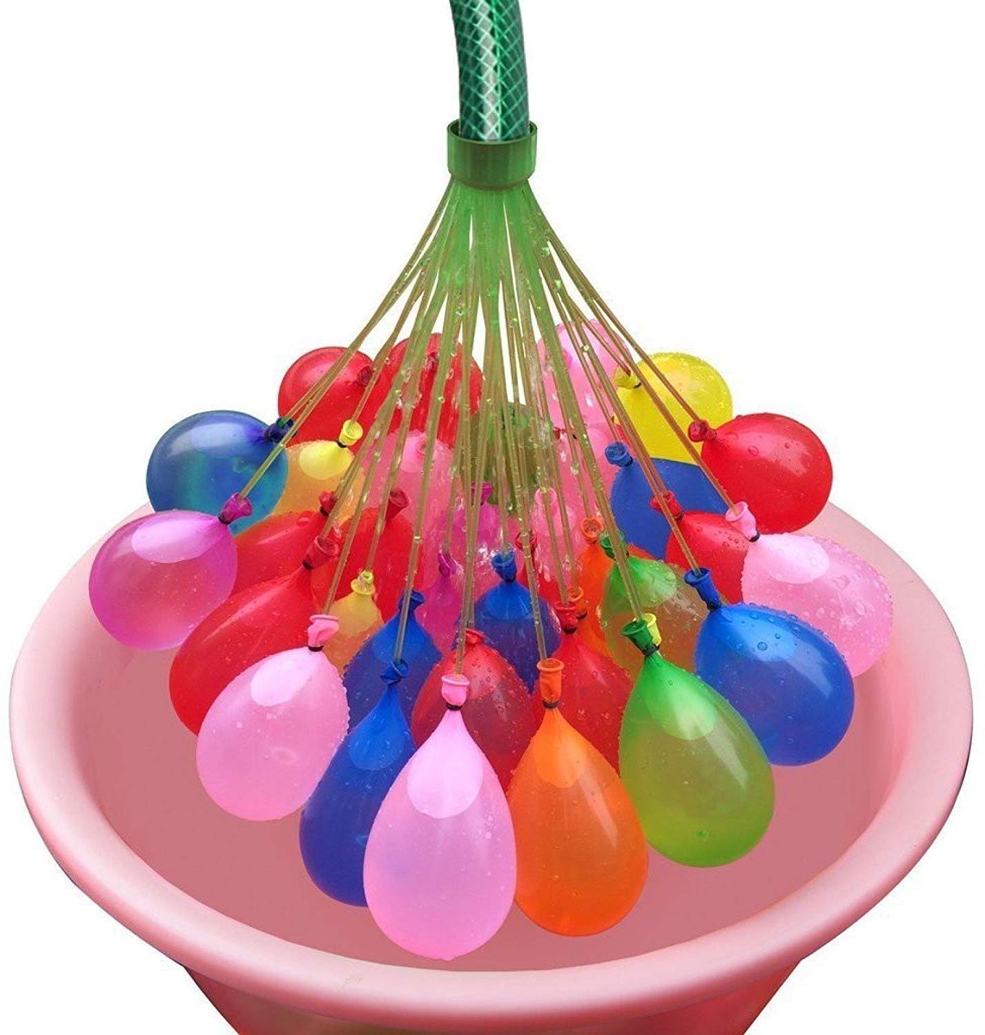 PARTISH Holi Water Magic Balloons l Set of 15 Bunch l 555 baloons l Multicolour l Quick Fill and Auto Tie in 60 Seconds with Universal Tap Adaptor